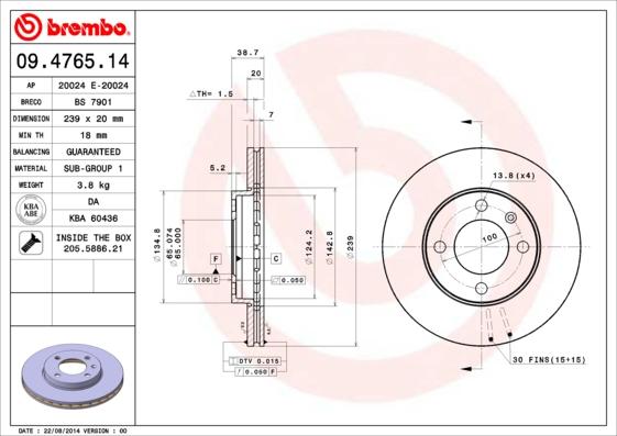 AP 20024 E - Тормозной диск www.autospares.lv