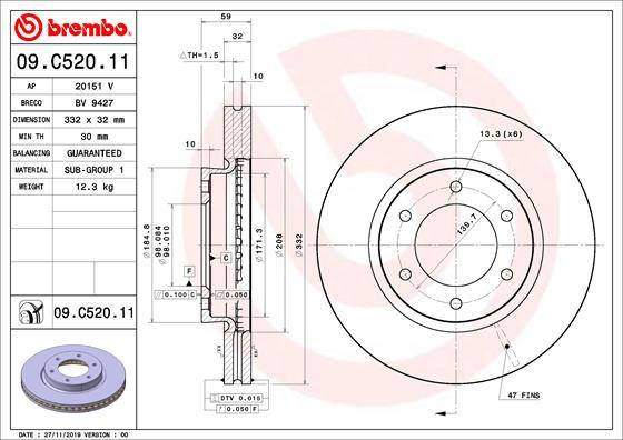 AP 20151 V - Bremžu diski autospares.lv