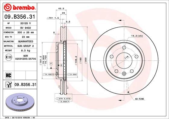 AP 20125V - Bremžu diski www.autospares.lv