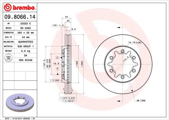 AP 22023 E - Bremžu diski autospares.lv