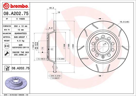 AP X 14925 - Bremžu diski autospares.lv