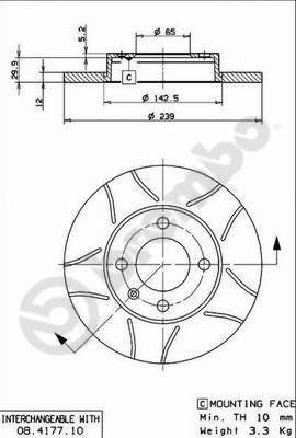 AP X 10073 - Тормозной диск www.autospares.lv