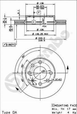 AP X 24221 - Тормозной диск www.autospares.lv