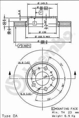 AP X 24795 - Bremžu diski www.autospares.lv