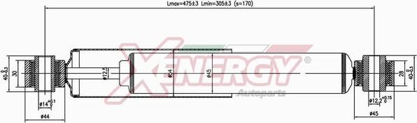 AP XENERGY X458344 - Амортизатор www.autospares.lv