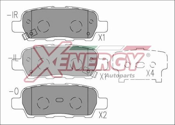 AP XENERGY X40987 - Bremžu uzliku kompl., Disku bremzes www.autospares.lv