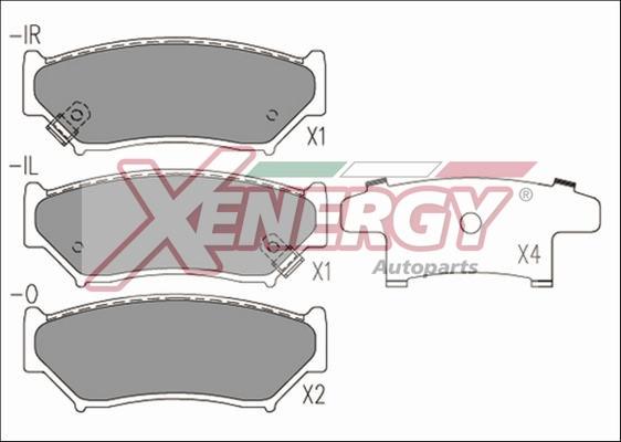 AP XENERGY X40585 - Тормозные колодки, дисковые, комплект www.autospares.lv