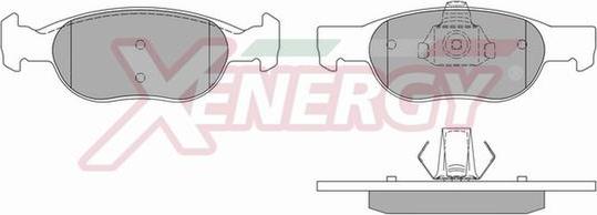 AP XENERGY X40571 - Тормозные колодки, дисковые, комплект www.autospares.lv