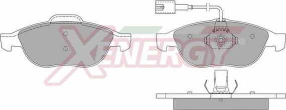 AP XENERGY X40667 - Тормозные колодки, дисковые, комплект www.autospares.lv