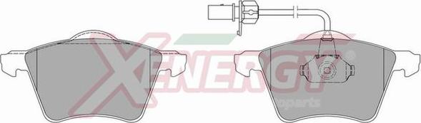 AP XENERGY X40728 - Тормозные колодки, дисковые, комплект www.autospares.lv