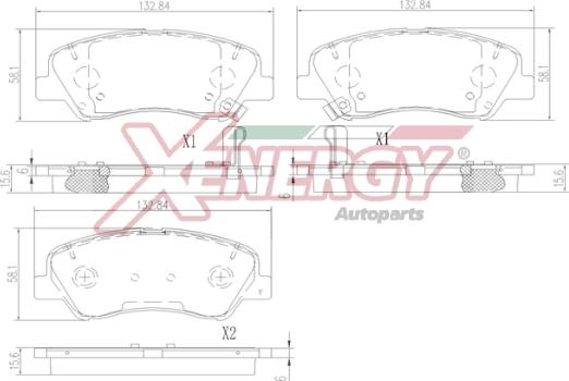 AP XENERGY X41405 - Тормозные колодки, дисковые, комплект www.autospares.lv