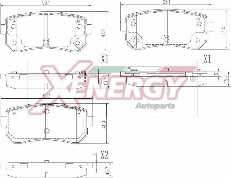 AP XENERGY X41411 - Bremžu uzliku kompl., Disku bremzes autospares.lv