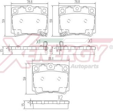 AP XENERGY X41040 - Bremžu uzliku kompl., Disku bremzes www.autospares.lv