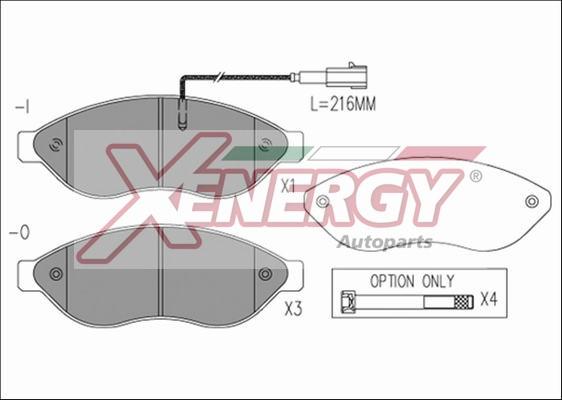 AP XENERGY X41190 - Bremžu uzliku kompl., Disku bremzes autospares.lv