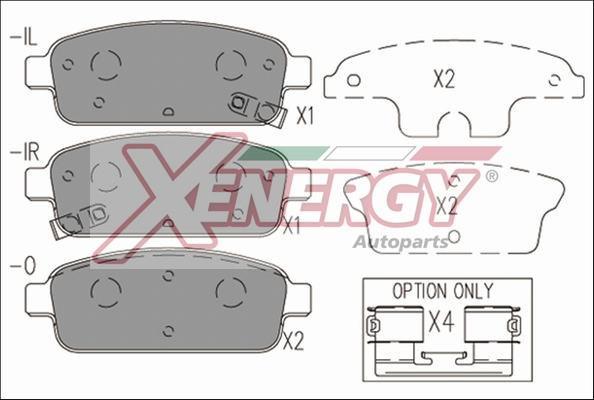 AP XENERGY X41166 - Тормозные колодки, дисковые, комплект www.autospares.lv