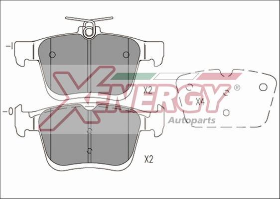 AP XENERGY X41162 - Тормозные колодки, дисковые, комплект www.autospares.lv