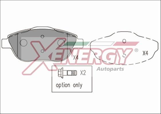 AP XENERGY X41167 - Тормозные колодки, дисковые, комплект www.autospares.lv