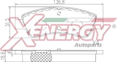 AP XENERGY X41399 - Тормозные колодки, дисковые, комплект www.autospares.lv