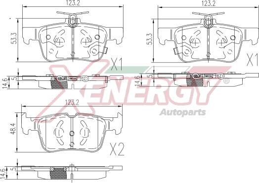 AP XENERGY X41397 - Brake Pad Set, disc brake www.autospares.lv