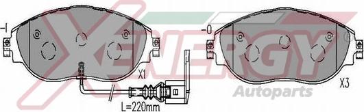 AP XENERGY X41345 - Bremžu uzliku kompl., Disku bremzes www.autospares.lv