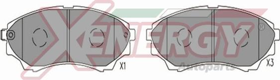 AP XENERGY X41351 - Brake Pad Set, disc brake www.autospares.lv