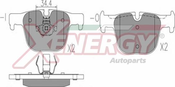 AP XENERGY X41309 - Bremžu uzliku kompl., Disku bremzes www.autospares.lv