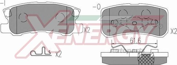 AP XENERGY X41304 - Bremžu uzliku kompl., Disku bremzes autospares.lv