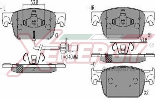 AP XENERGY X41305 - Bremžu uzliku kompl., Disku bremzes www.autospares.lv