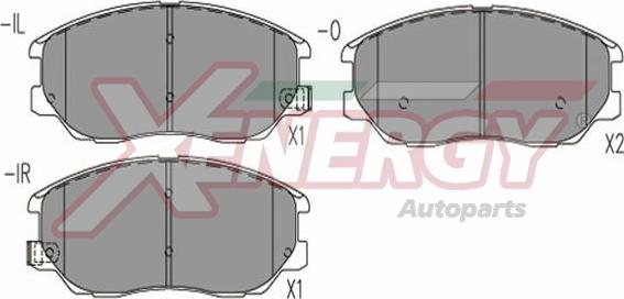 AP XENERGY X41312 - Тормозные колодки, дисковые, комплект www.autospares.lv