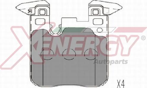 AP XENERGY X41334 - Bremžu uzliku kompl., Disku bremzes www.autospares.lv