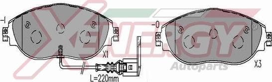 AP XENERGY X41328 - Bremžu uzliku kompl., Disku bremzes autospares.lv