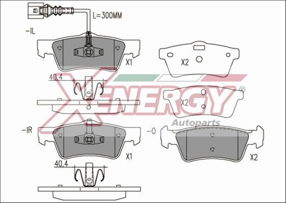 AP XENERGY X41249 - Brake Pad Set, disc brake www.autospares.lv