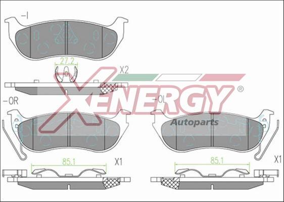 AP XENERGY X41259 - Bremžu uzliku kompl., Disku bremzes autospares.lv