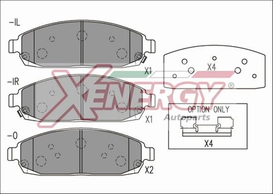 AP XENERGY X41253 - Bremžu uzliku kompl., Disku bremzes autospares.lv