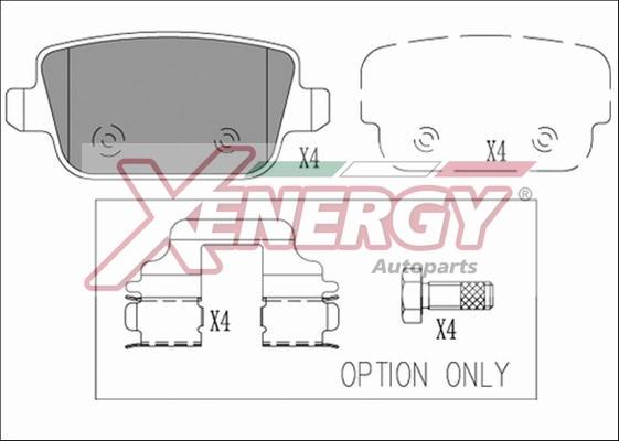 AP XENERGY X41261 - Bremžu uzliku kompl., Disku bremzes www.autospares.lv