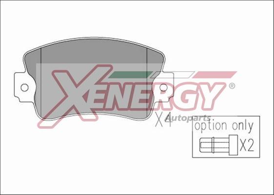 AP XENERGY X41202 - Тормозные колодки, дисковые, комплект www.autospares.lv