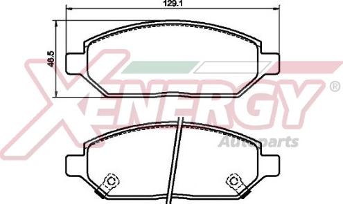 AP XENERGY X41280 - Тормозные колодки, дисковые, комплект www.autospares.lv