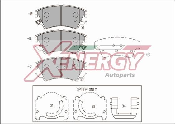 AP XENERGY X41229 - Bremžu uzliku kompl., Disku bremzes autospares.lv