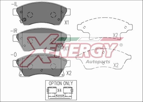 AP XENERGY X41226 - Bremžu uzliku kompl., Disku bremzes autospares.lv