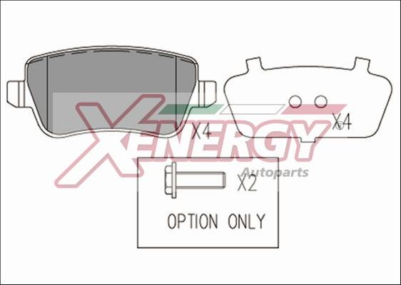 AP XENERGY X41220 - Тормозные колодки, дисковые, комплект www.autospares.lv