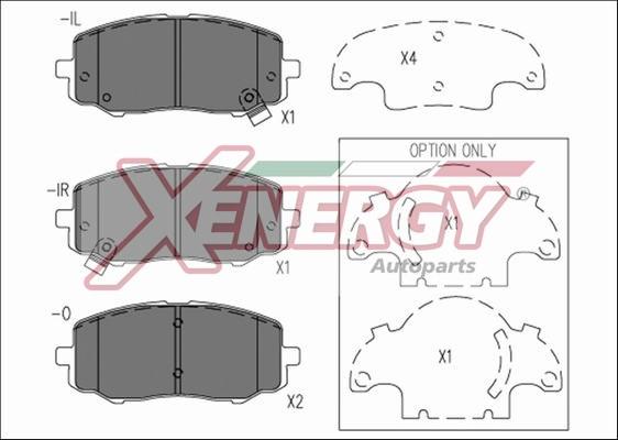 AP XENERGY X41273 - Тормозные колодки, дисковые, комплект www.autospares.lv