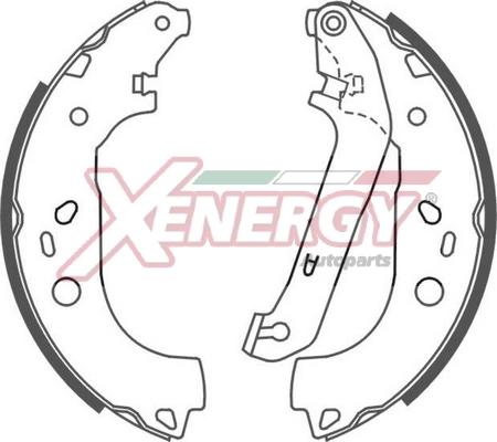 AP XENERGY X50523 - Комплект тормозных колодок, барабанные www.autospares.lv