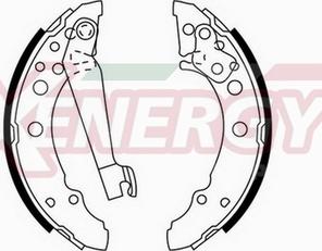 AP XENERGY X50095 - Brake Shoe Set www.autospares.lv