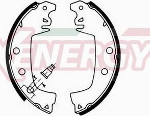 AP XENERGY X50062 - Brake Shoe Set www.autospares.lv