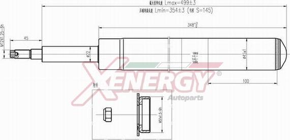 AP XENERGY X501365 - Амортизатор www.autospares.lv