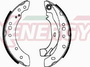 AP XENERGY X50376 - Brake Shoe Set www.autospares.lv