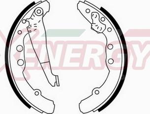 AP XENERGY X50232 - Brake Shoe Set www.autospares.lv