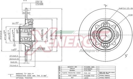 AP XENERGY X601524 - Brake Disc www.autospares.lv