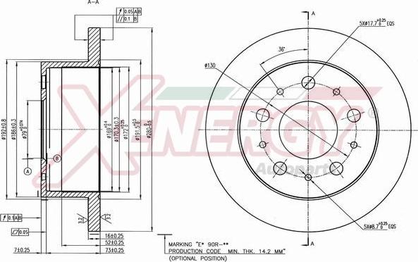 AP XENERGY X601166 - Bremžu diski autospares.lv