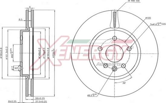 AP XENERGY X602917 - Bremžu diski autospares.lv